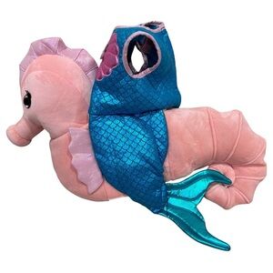 Mermaid Riding Seahorse Plush 3D Ride-Along Costume Pretend Play Size 3T NWT